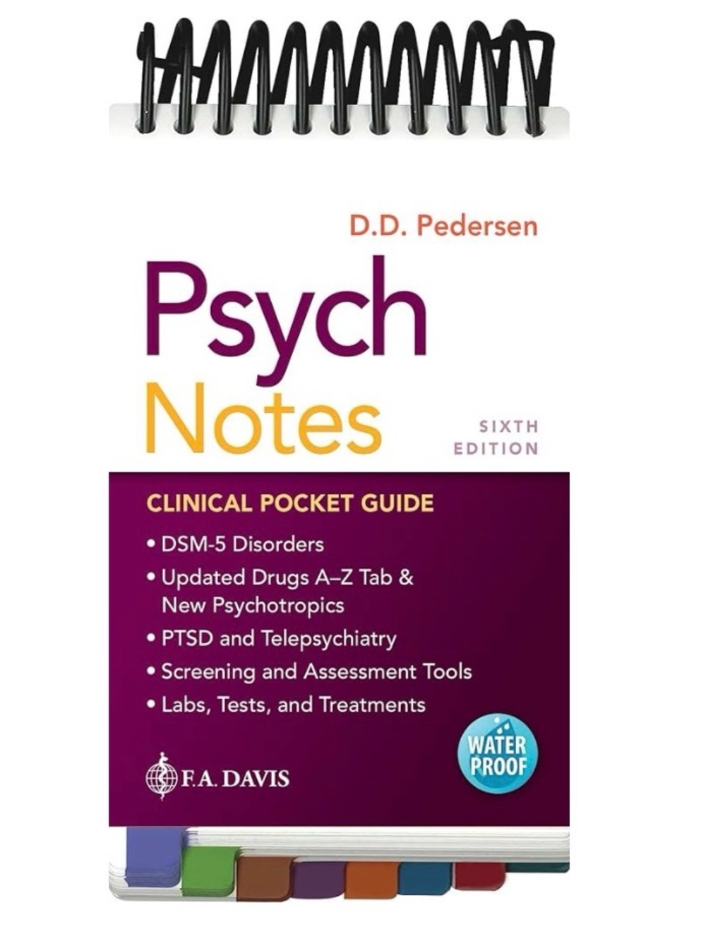 F.A. DAVIS PSYCH NOTES CLINICAL POCKET GUIDE 6th Edition (2022,SPIRAL)